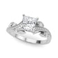 Marquise Accented Bypass Engagement Ring