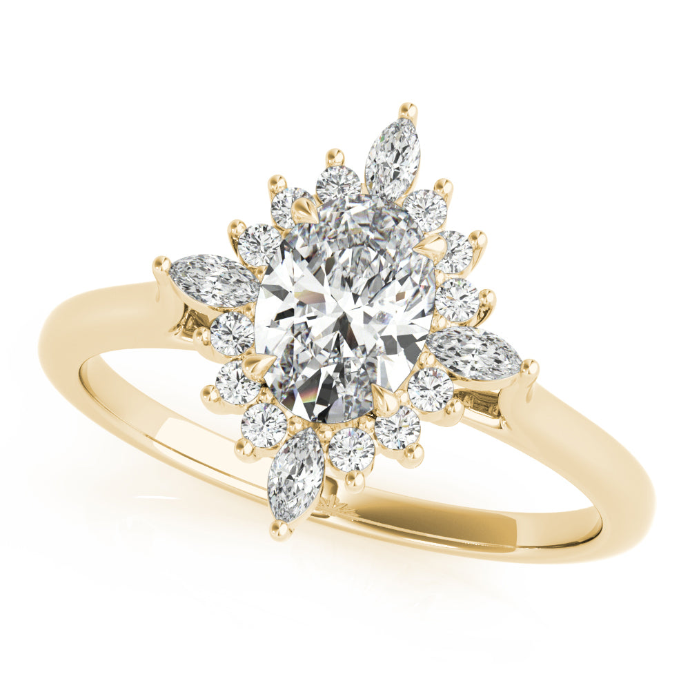 Oval-Cut Halo Engagement Ring