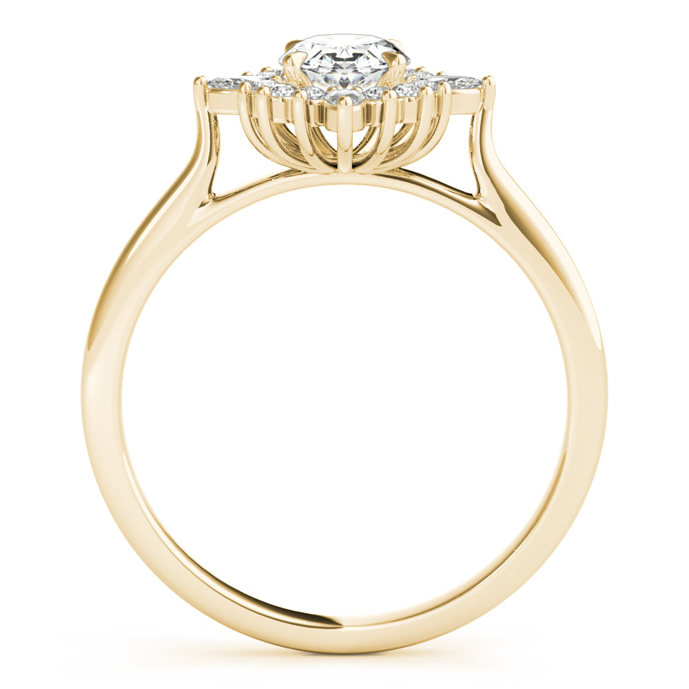 Oval-Cut Halo Engagement Ring