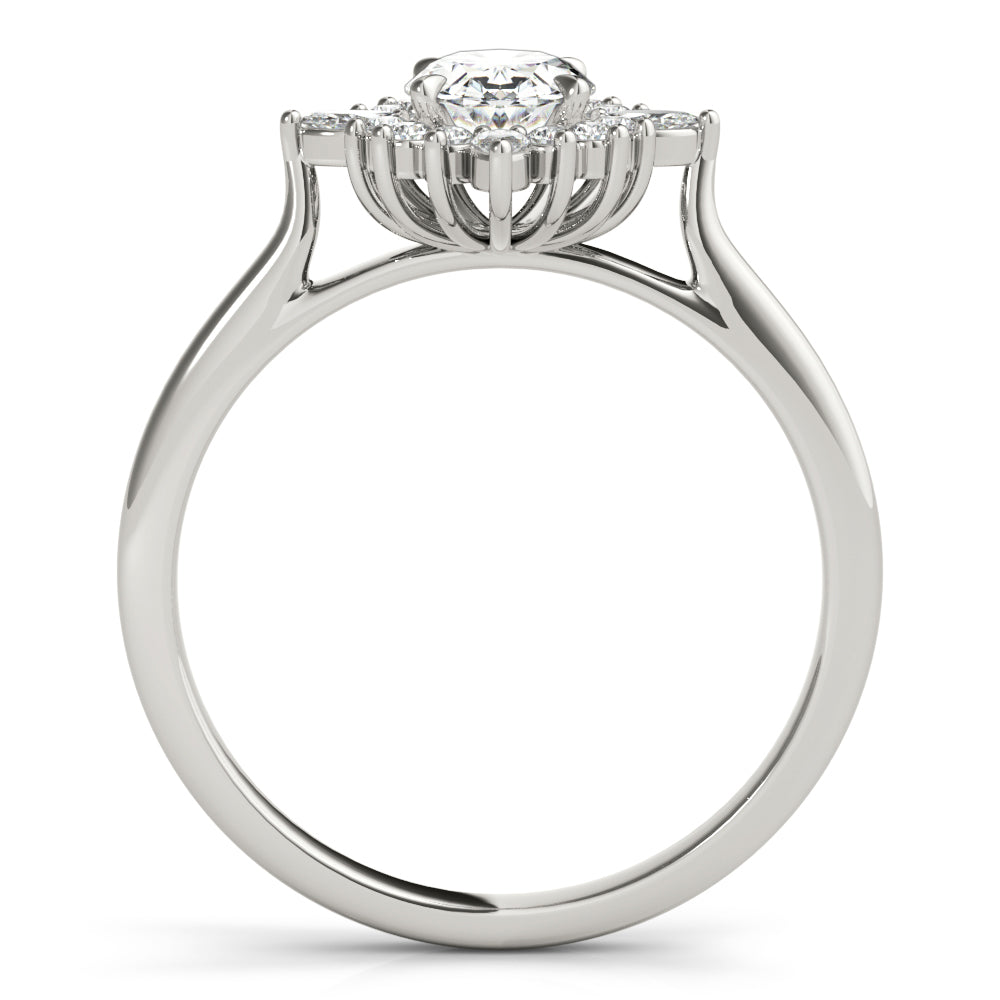 Oval-Cut Halo Engagement Ring