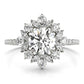 Mixed Shape Halo Round Engagement Ring