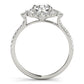 Mixed Shape Halo Round Engagement Ring