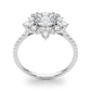 Mixed Shape Halo Round Engagement Ring