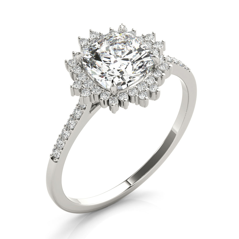 ENGAGEMENT RING CUSHION CENTER