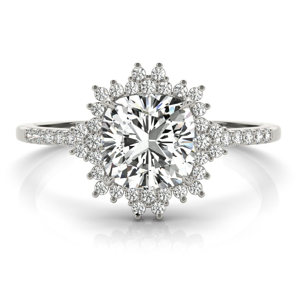 ENGAGEMENT RING CUSHION CENTER