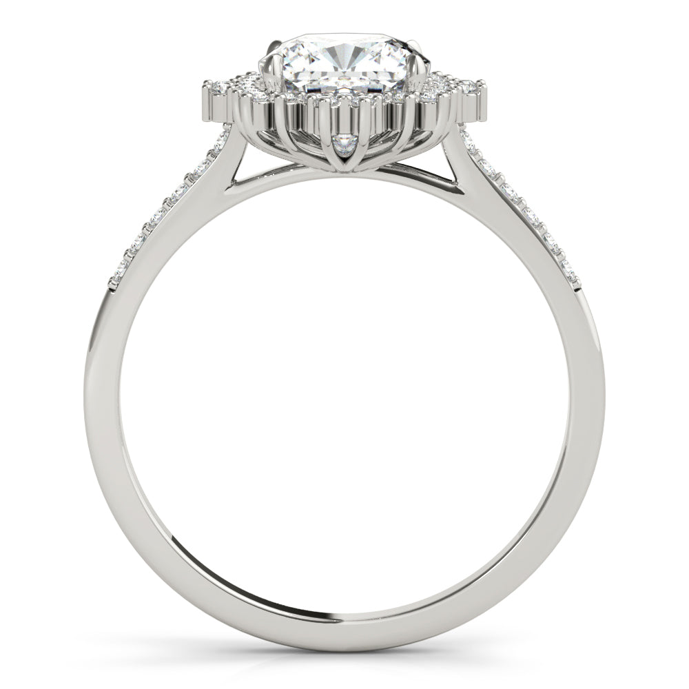 ENGAGEMENT RING CUSHION CENTER