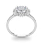 ENGAGEMENT RING CUSHION CENTER