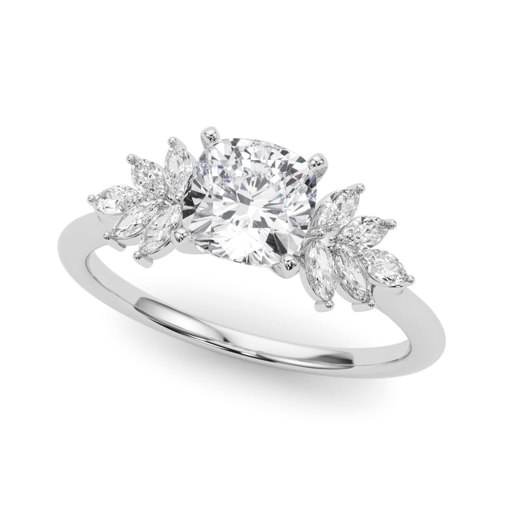 Scattered Marquise Engagement Ring