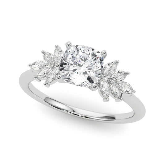 Scattered Marquise Engagement Ring