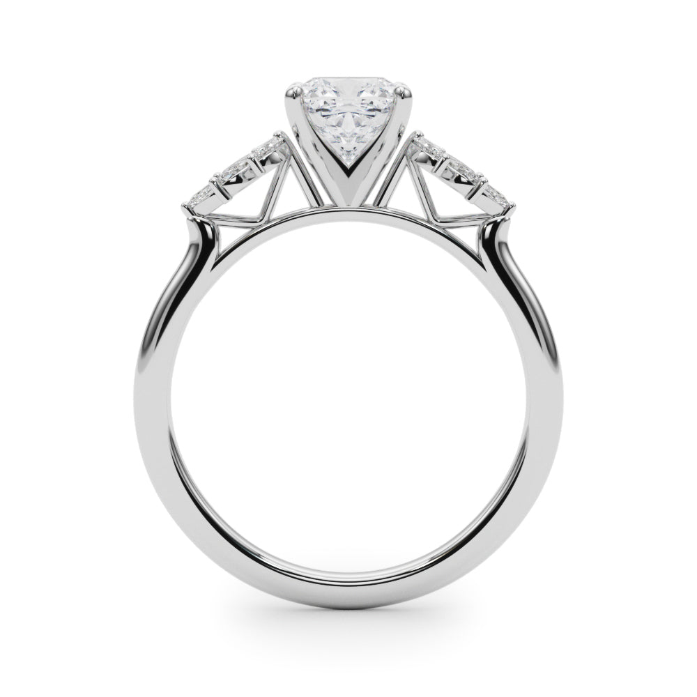 Scattered Marquise Engagement Ring