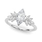 Scattered Marquise Engagement Ring