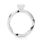 Single Row Twisted Prong Engagement Ring