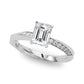 Single Row Twisted Prong Engagement Ring