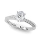 Single Row Twisted Prong Engagement Ring