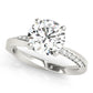 Single Row Twisted Prong Engagement Ring
