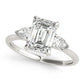 3-Stone Emerald Cut Engagement Ring
