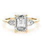 3-Stone Emerald Cut Engagement Ring