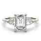3-Stone Emerald Cut Engagement Ring