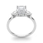 3-Stone Emerald Cut Engagement Ring