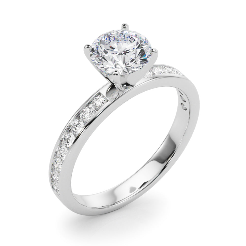 Channel Set Engagement Ring