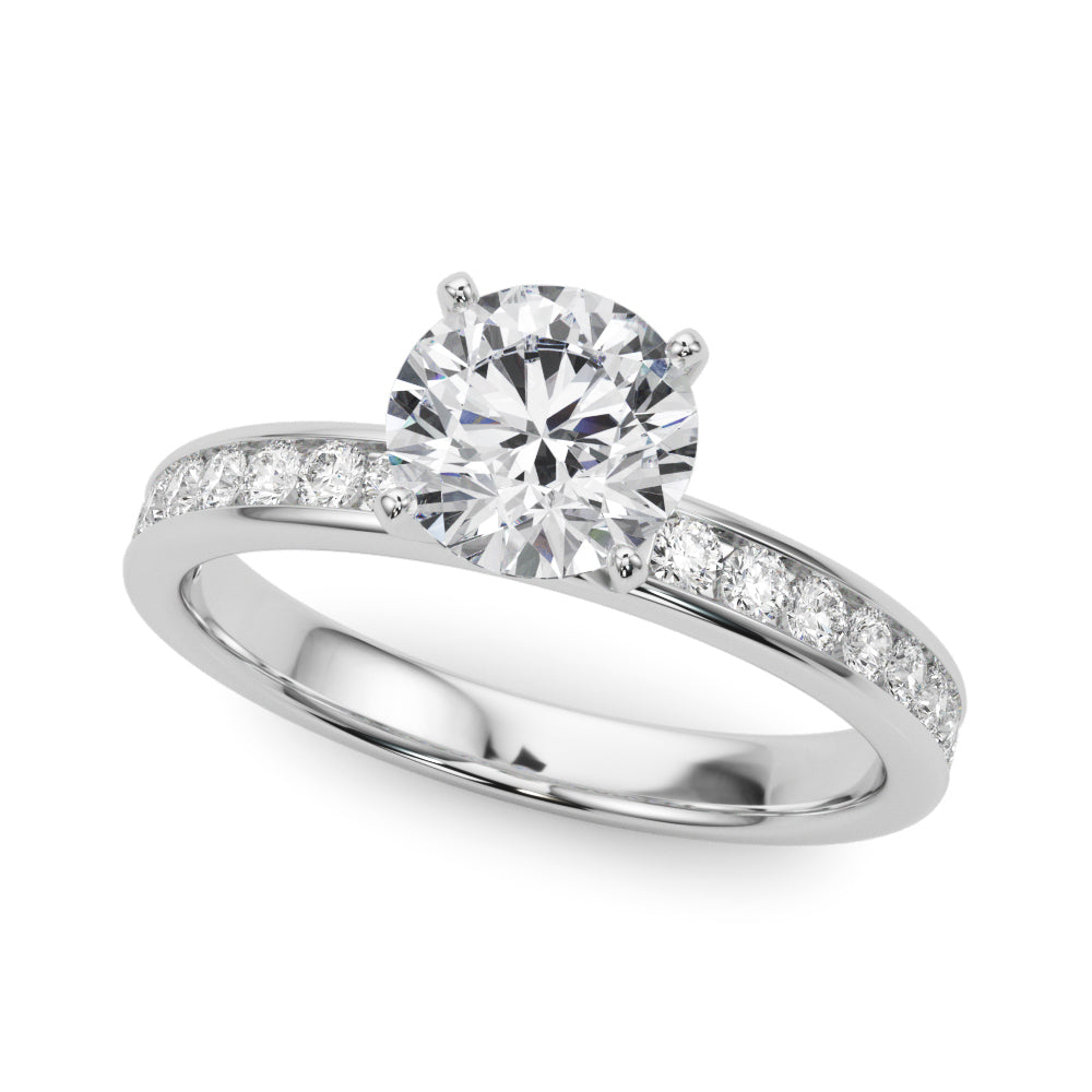 Channel Set Engagement Ring