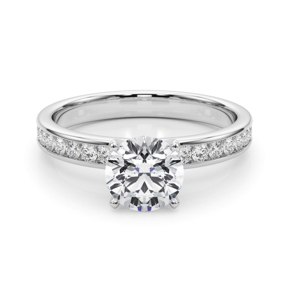 Channel Set Engagement Ring