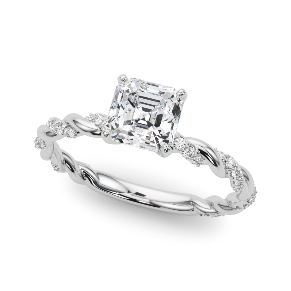 Twisted Rope Style Engagement Ring