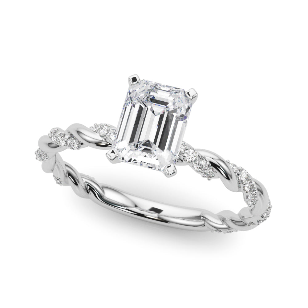 Twisted Rope Style Engagement Ring