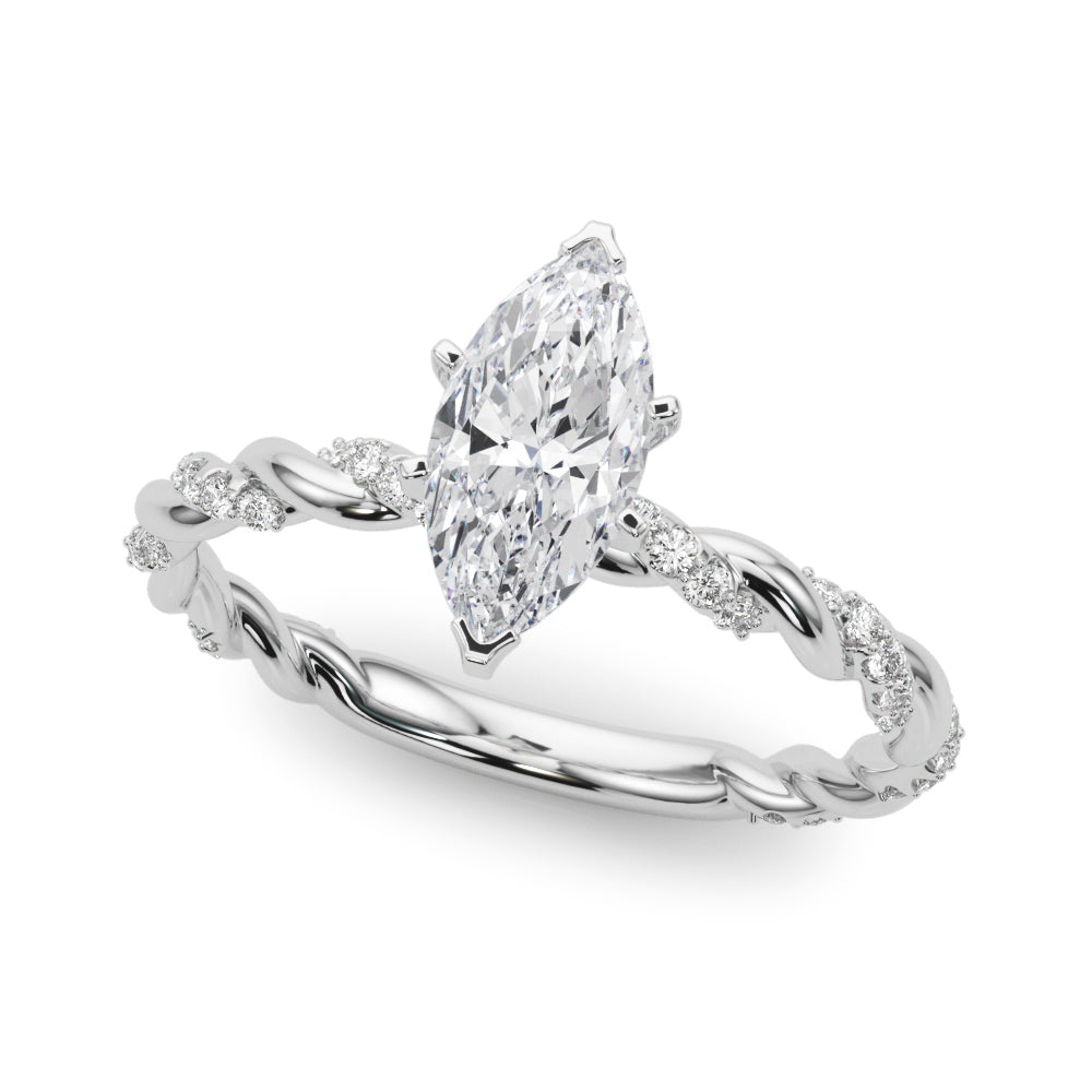 Twisted Rope Style Engagement Ring