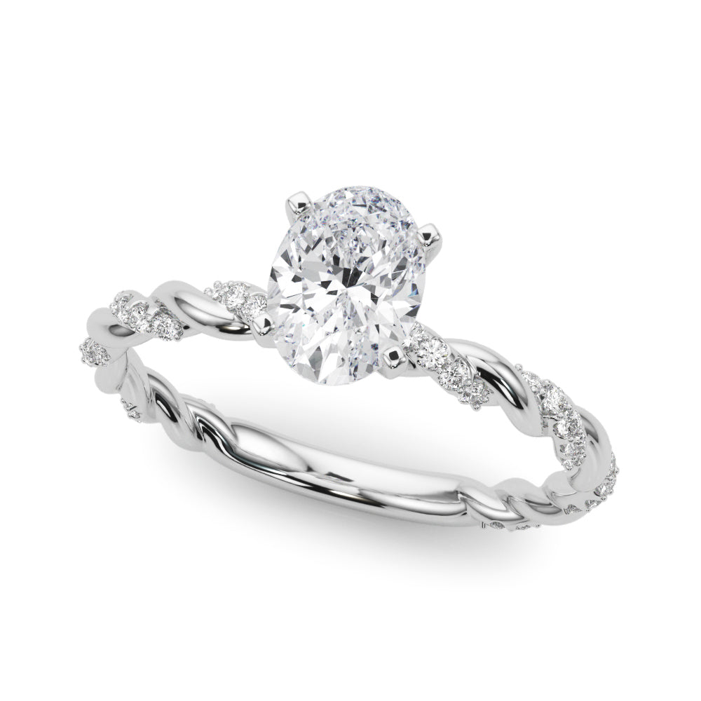 Twisted Rope Style Engagement Ring