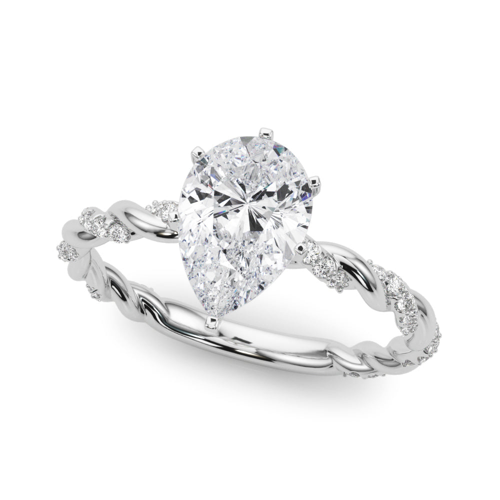 Twisted Rope Style Engagement Ring
