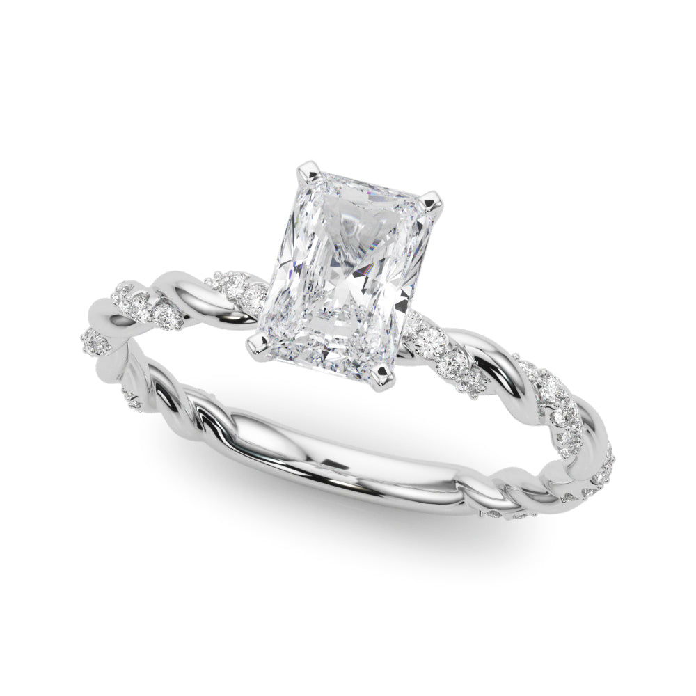 Twisted Rope Style Engagement Ring