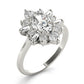 OVAL W/ RD & SB HALO FASHION RING