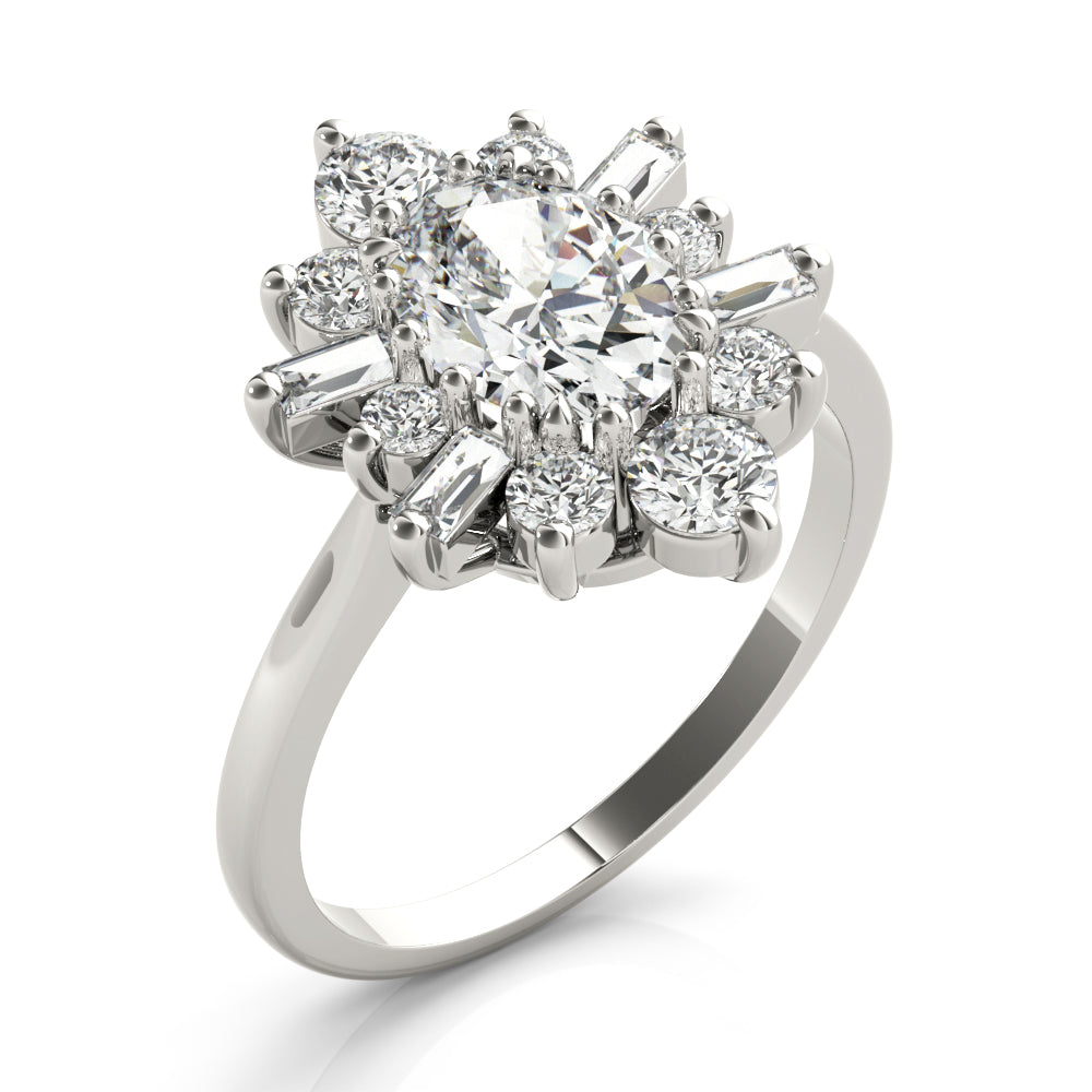 OVAL W/ RD & SB HALO FASHION RING