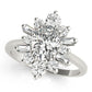 OVAL W/ RD & SB HALO FASHION RING