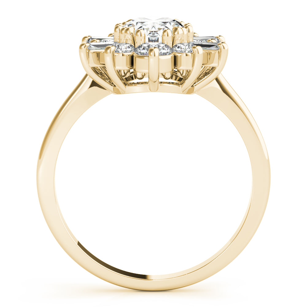 OVAL W/ RD & SB HALO FASHION RING