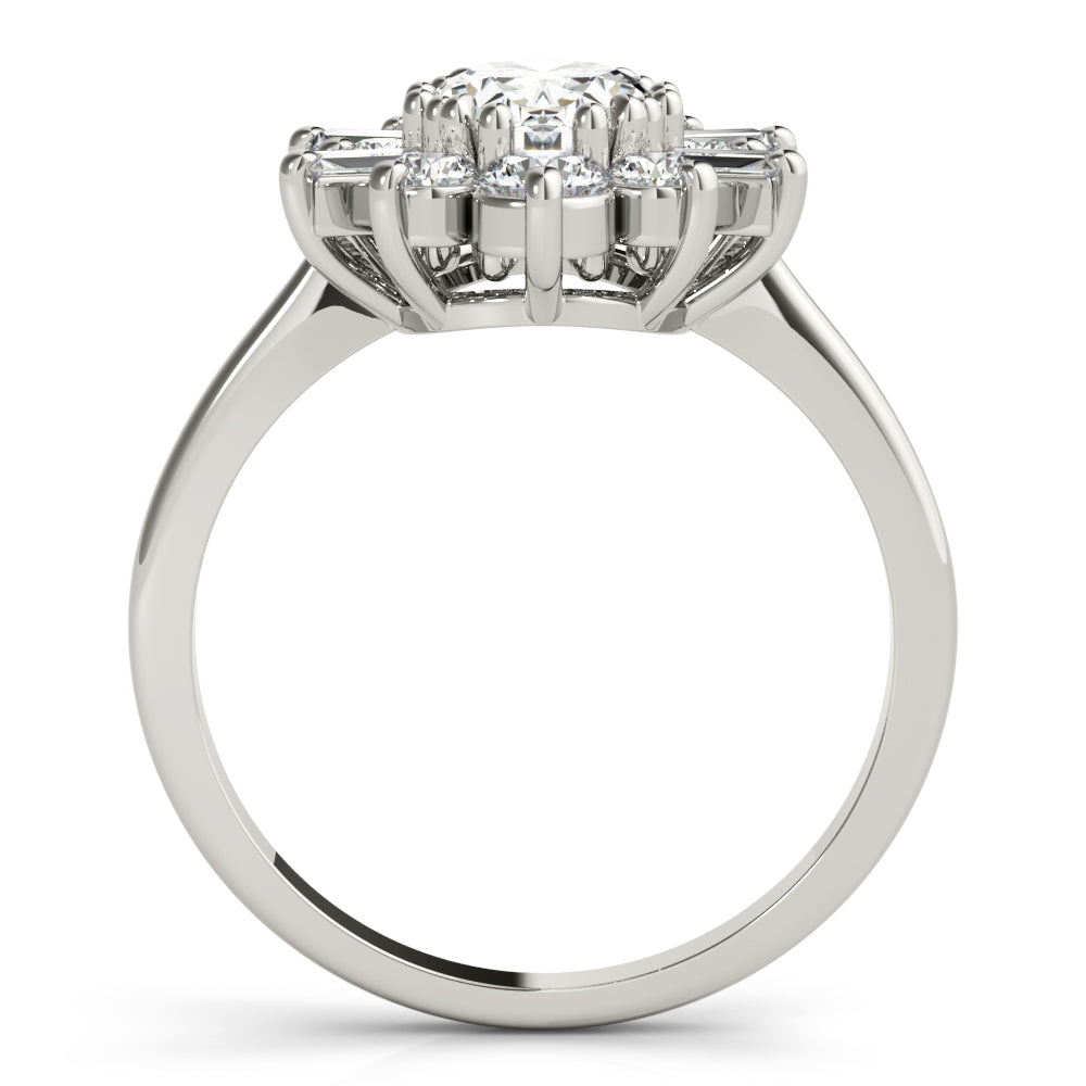 OVAL W/ RD & SB HALO FASHION RING
