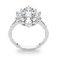 OVAL W/ RD & SB HALO FASHION RING