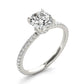 Round Hidden Halo Engagement Ring
