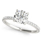 Round Hidden Halo Engagement Ring