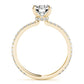 Round Hidden Halo Engagement Ring