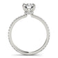 Round Hidden Halo Engagement Ring