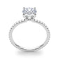 Round Hidden Halo Engagement Ring