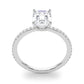 Emerald Cut Hidden Halo Engagement Ring