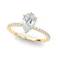 Hidden Halo Pear Shape Engagement Rings