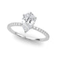 Hidden Halo Pear Shape Engagement Rings