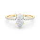 Hidden Halo Pear Shape Engagement Rings