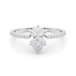 Hidden Halo Pear Shape Engagement Rings