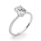 Oval Hidden Halo Engagement Ring