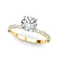 Shared Prong Engagement Ring